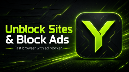 Banner Ya Browser: Unblock Sites and Block Ads
